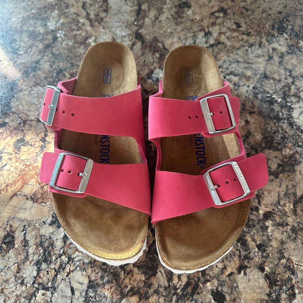Birkenstock Arizona Soft Footbed Fuchsia Tulip 38 - BARBIE PINK BIRKENSTOCK - Picture 5 of 9